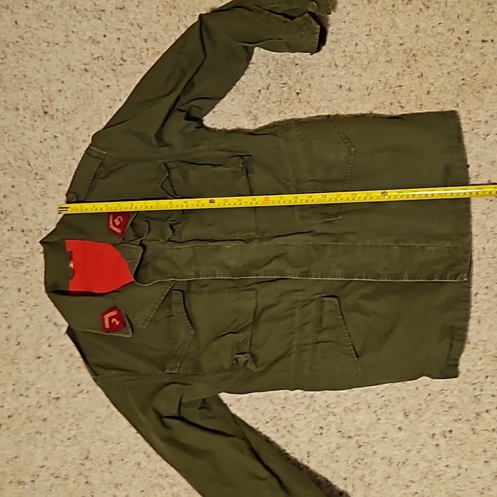 Gucci Dark Green  Red Cargo GG Logo Orange Dragon Embroidered Jacket Coat Sz. 44 - Picture 8 of 10